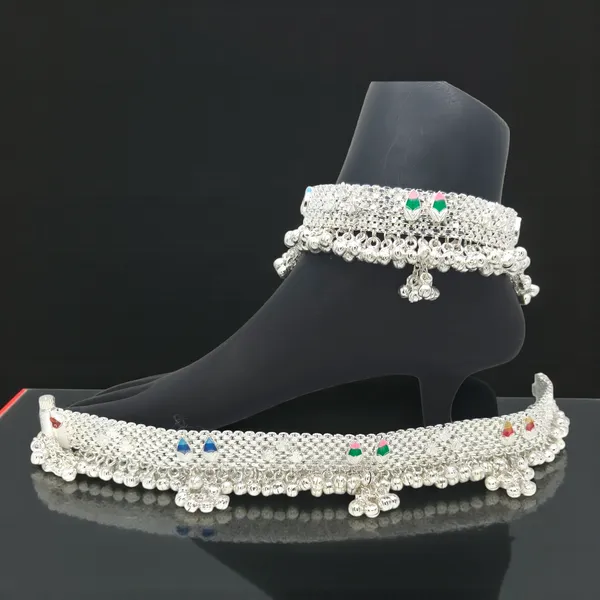German_Silver_Anklet_|_Payal_For_Womens_&_Girls_|_1_Pair