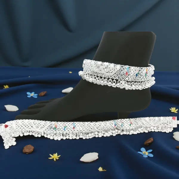 German_Silver_Anklet_|_Payal_For_Womens_&_Girls_|_1_Pair