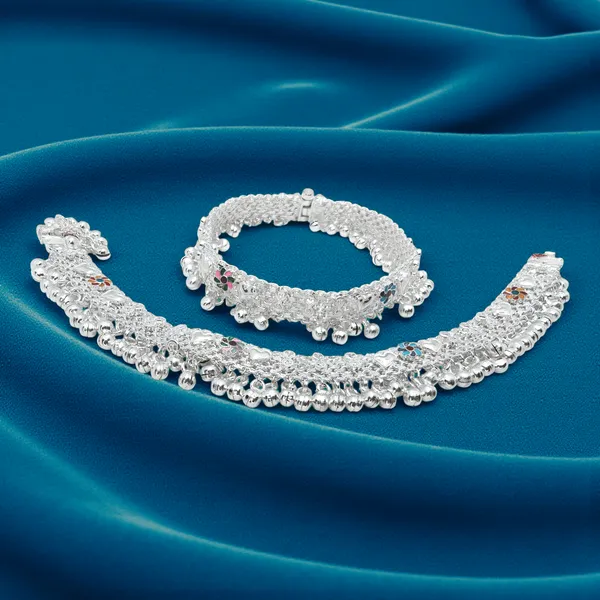 German_Silver_Anklet_|_Payal_For_Womens_&_Girls_|_1_Pair