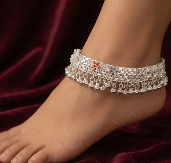 German_Silver_Anklet_|_Payal_For_Womens_&_Girls_|_1_Pair