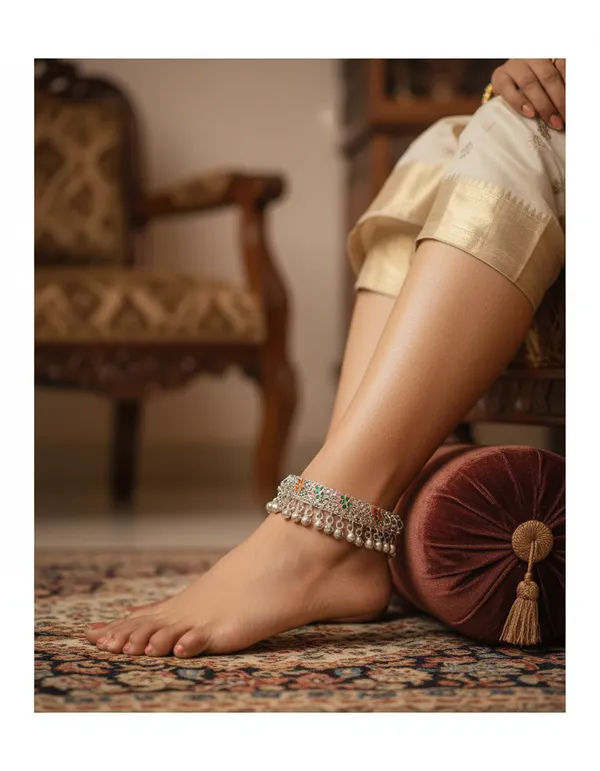 German_Silver_Anklet_|_Payal_For_Womens_&_Girls_|_1_Pair