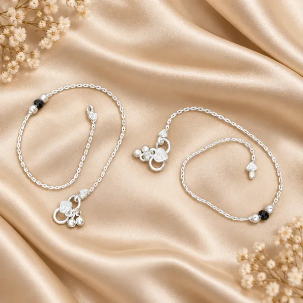 German_Silver_Chain_Anklet_|_Payal_For_Womens_&_Girls_|_1_Pair