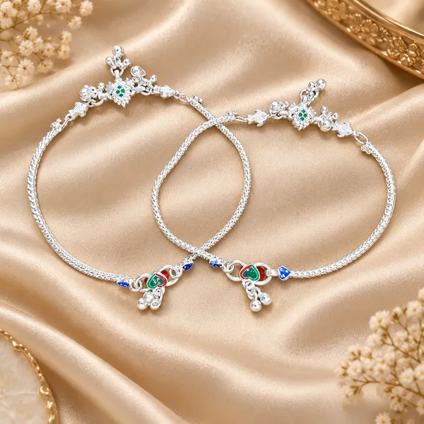 German_Silver_Chain_Anklet_|_Payal_For_Womens_&_Girls_|_1_Pair