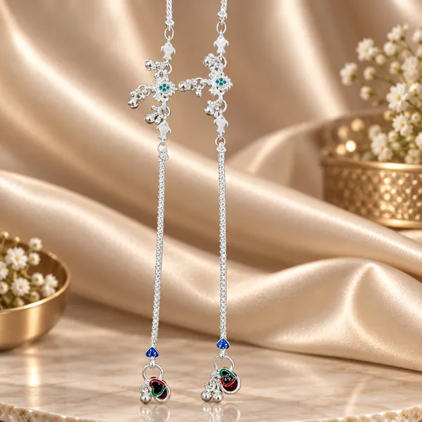 German_Silver_Chain_Anklet_|_Payal_For_Womens_&_Girls_|_1_Pair