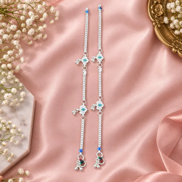 German_Silver_Chain_Anklet_|_Payal_For_Womens_&_Girls_|_1_Pair