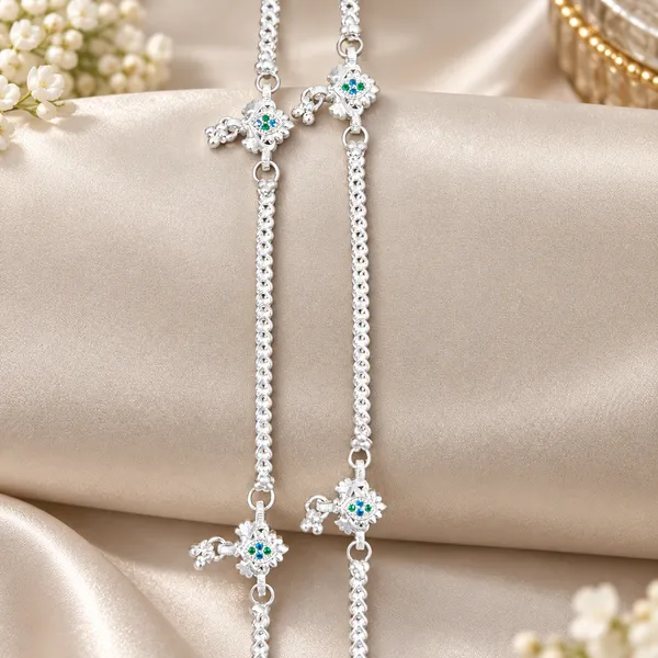 German_Silver_Chain_Anklet_|_Payal_For_Womens_&_Girls_|_1_Pair