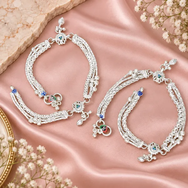 German_Silver_Chain_Anklet_|_Payal_For_Womens_&_Girls_|_1_Pair
