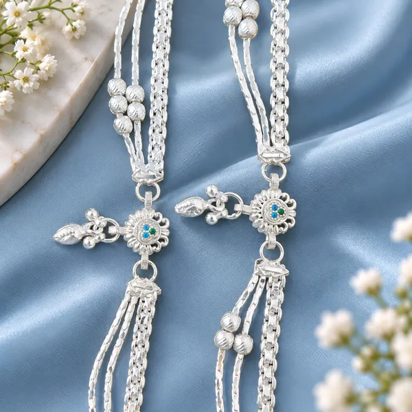 German_Silver_Chain_Anklet_|_Payal_For_Womens_&_Girls_|_1_Pair
