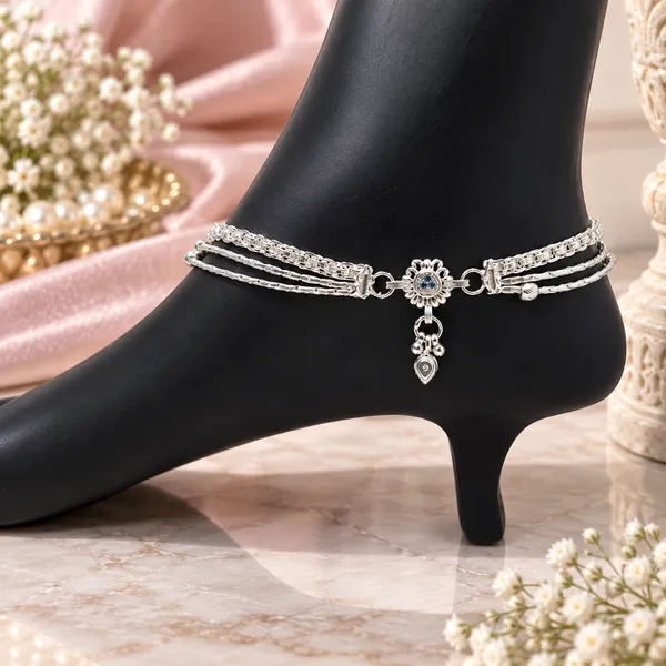 German_Silver_Chain_Anklet_|_Payal_For_Womens_&_Girls_|_1_Pair