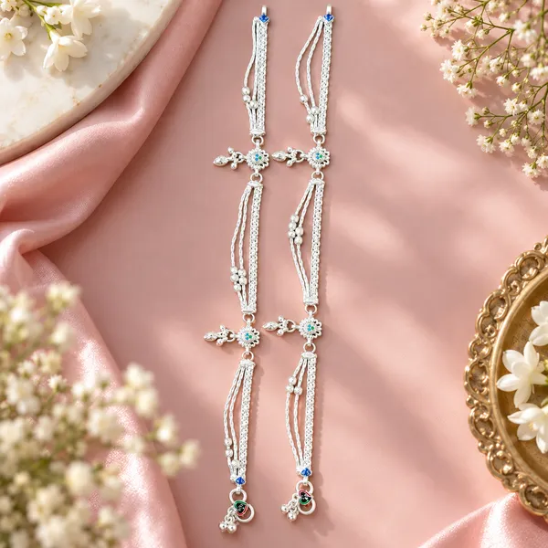 German_Silver_Chain_Anklet_|_Payal_For_Womens_&_Girls_|_1_Pair