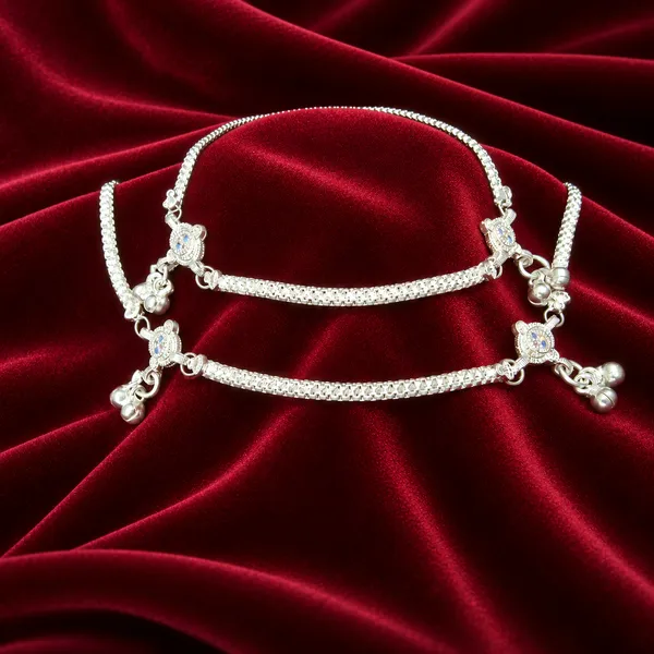 German_Silver_Chain_Anklet_|_Payal_For_Womens_&_Girls_|_1_Pair