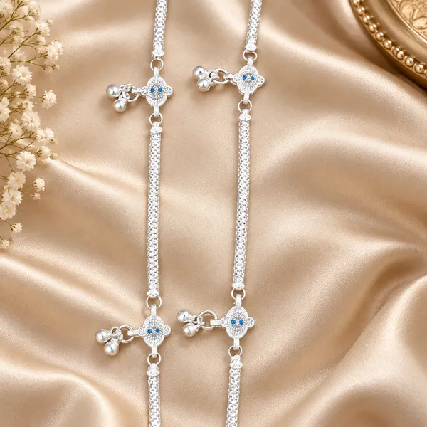 German_Silver_Chain_Anklet_|_Payal_For_Womens_&_Girls_|_1_Pair
