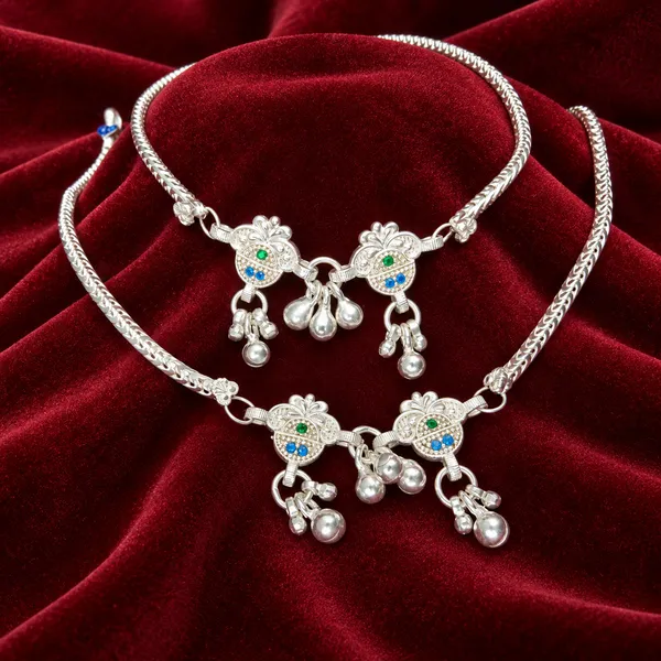 German_Silver_Chain_Anklet_|_Payal_For_Womens_&_Girls_|_1_Pair