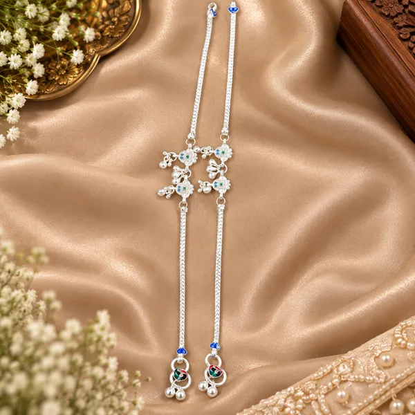 German_Silver_Chain_Anklet_|_Payal_For_Womens_&_Girls_|_1_Pair