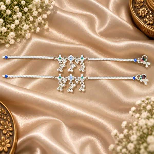 German_Silver_Chain_Anklet_|_Payal_For_Womens_&_Girls_|_1_Pair