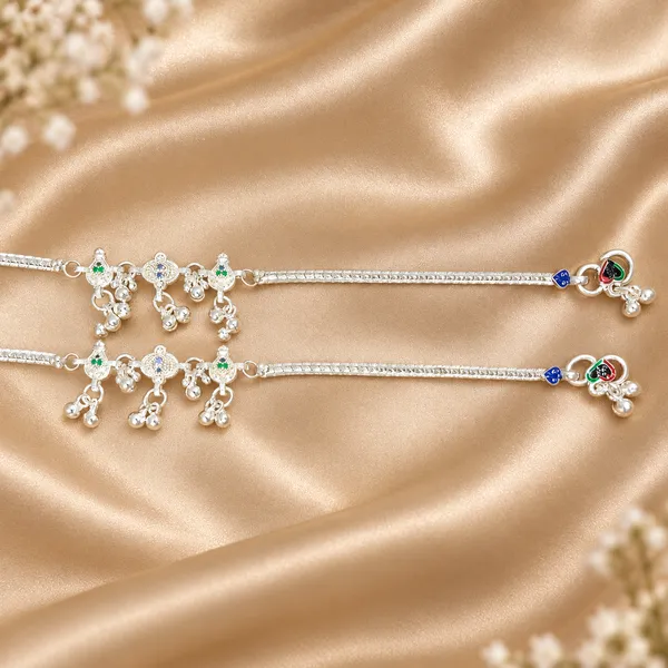 German_Silver_Chain_Anklet_|_Payal_For_Womens_&_Girls_|_1_Pair