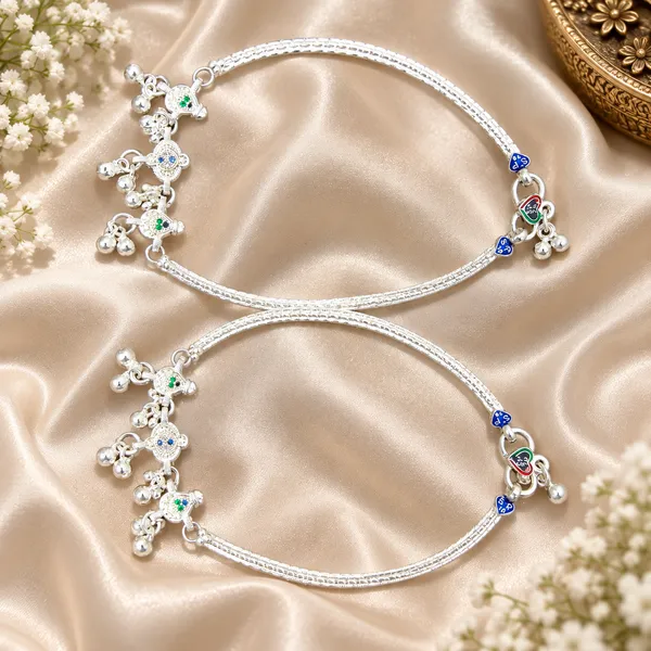 German_Silver_Chain_Anklet_|_Payal_For_Womens_&_Girls_|_1_Pair