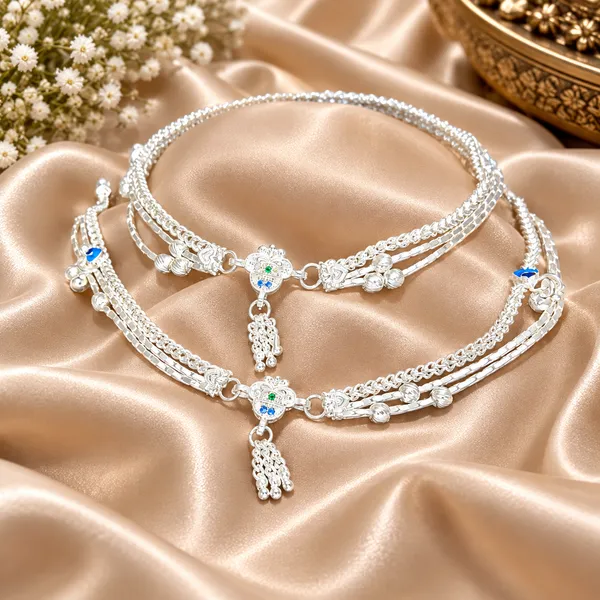 German_Silver_Chain_Anklet_|_Payal_For_Womens_&_Girls_|_1_Pair