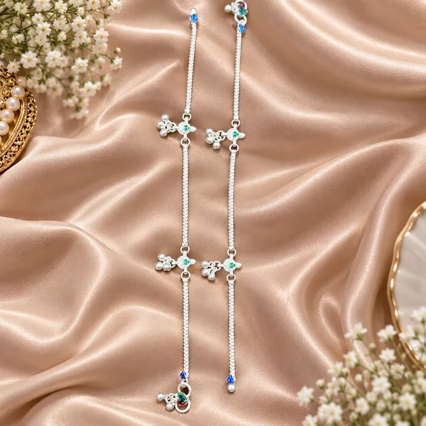 German_Silver_Chain_Anklet_|_Payal_For_Womens_&_Girls_|_1_Pair