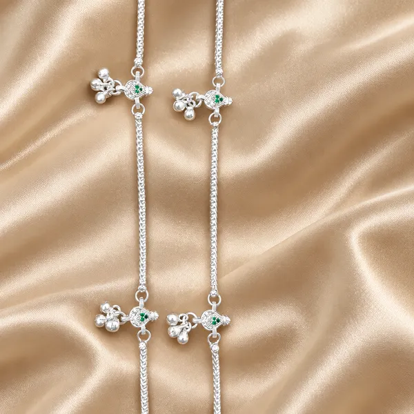German_Silver_Chain_Anklet_|_Payal_For_Womens_&_Girls_|_1_Pair