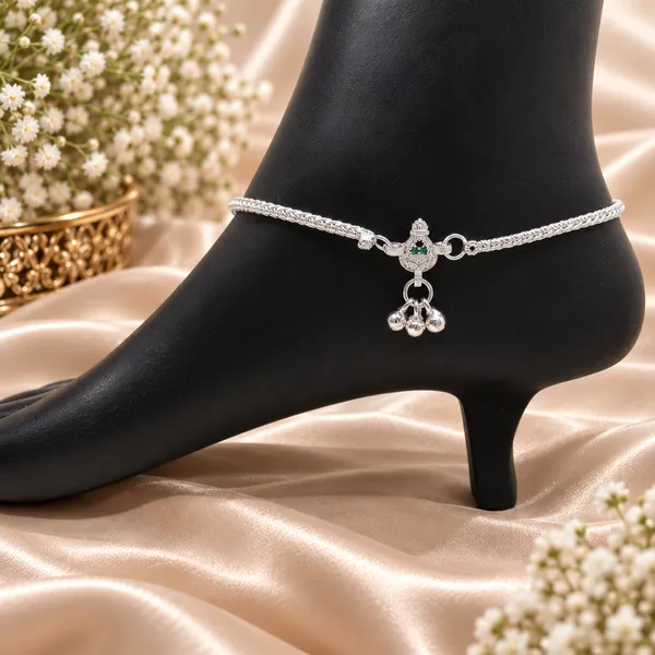 German_Silver_Chain_Anklet_|_Payal_For_Womens_&_Girls_|_1_Pair