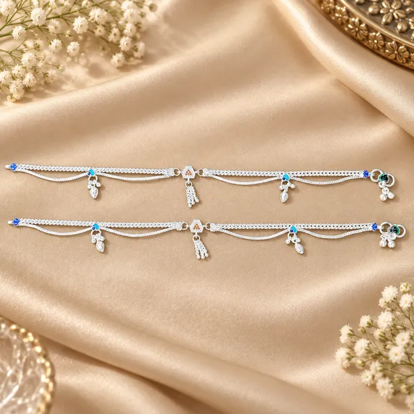 German_Silver_Chain_Anklet_|_Payal_For_Womens_&_Girls_|_1_Pair