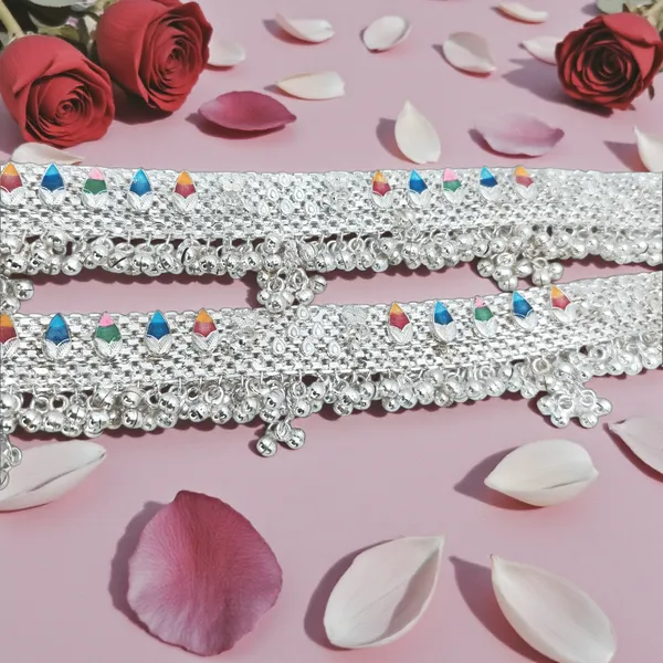 German_Silver_Anklet_|_Payal_For_Womens_&_Girls_|_1_Pair
