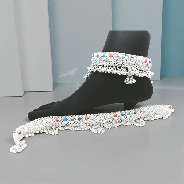 German_Silver_Anklet_|_Payal_For_Womens_&_Girls_|_1_Pair