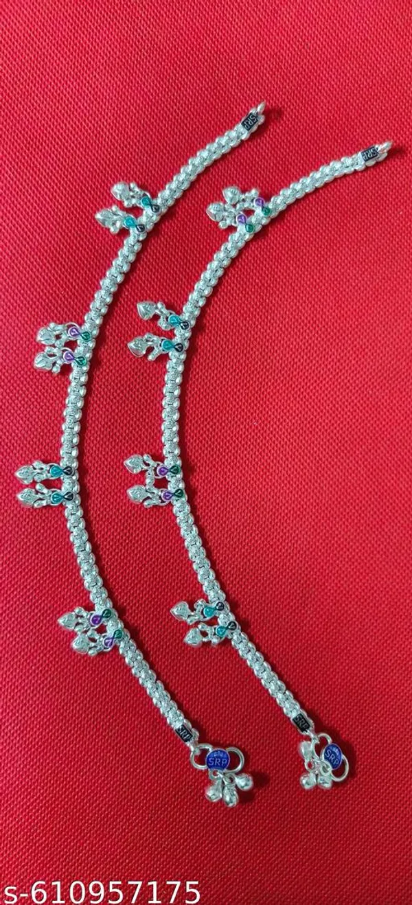 German_Silver_Anklet_|_Payal_For_Women's_&_Girls_|_1_Pair