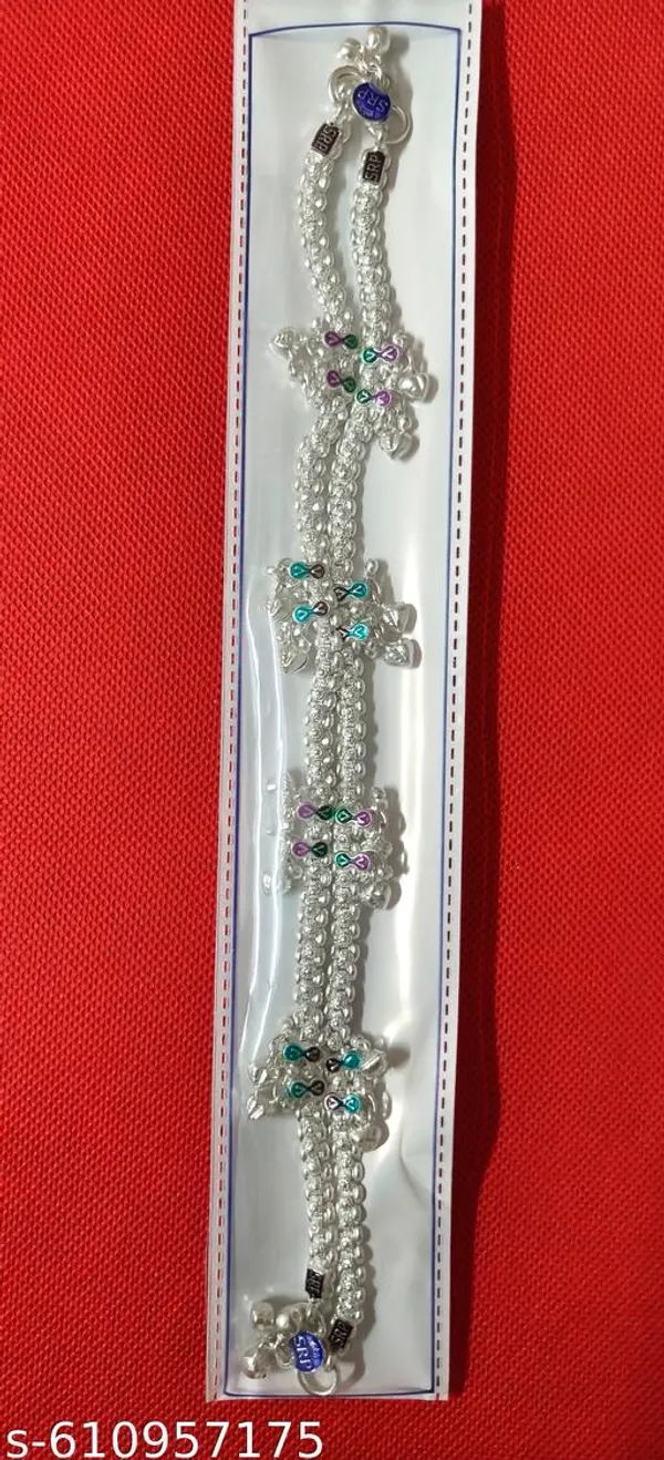 German_Silver_Anklet_|_Payal_For_Women's_&_Girls_|_1_Pair