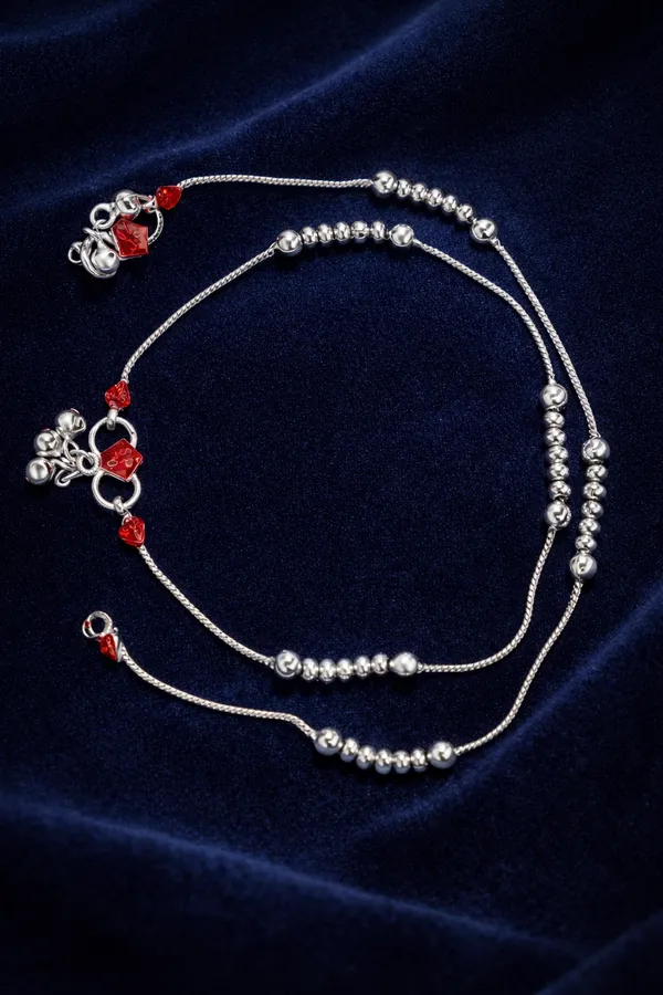 German_Silver_Anklet_|_Payal_For_Womens_&_Girls_|_1_Pair
