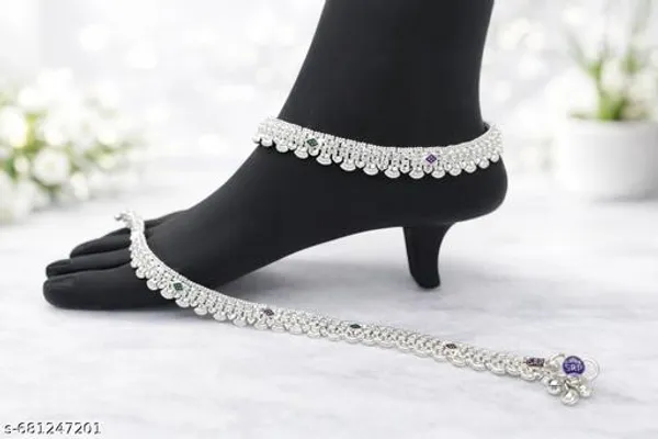 German_Silver_Anklet_|_Payal_For_Womens_&_Girls_|_1_Pair