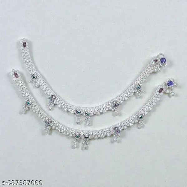 German_Silver_Anklet_|_Payal_For_Womens_&_Girls_|_1_Pair