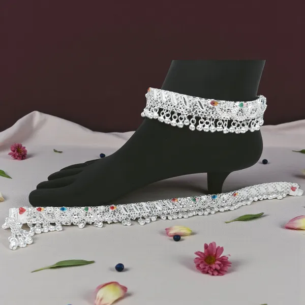 German_Silver_Anklet_|_Payal_For_Womens_&_Girls_|_1_Pair