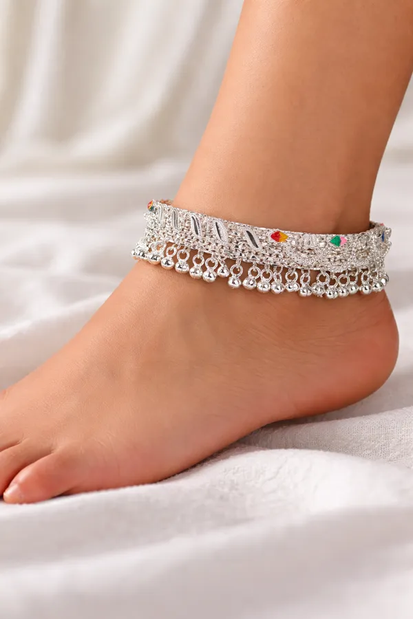 German_Silver_Anklet_|_Payal_For_Womens_&_Girls_|_1_Pair