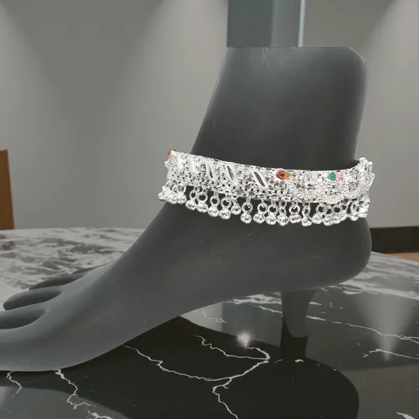 German_Silver_Anklet_|_Payal_For_Womens_&_Girls_|_1_Pair