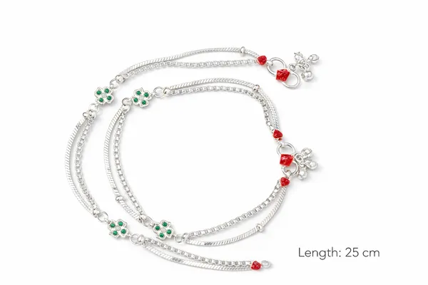 German_Silver_Anklet_|_Payal_For_Womens_&_Girls_|_1_Pair