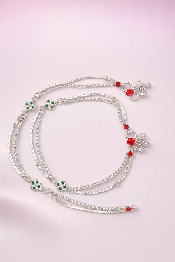 German_Silver_Anklet_|_Payal_For_Womens_&_Girls_|_1_Pair