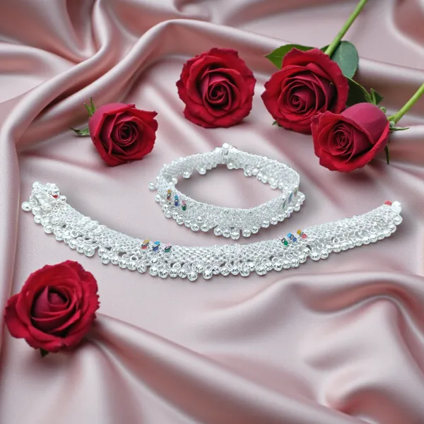 German_Silver_Anklet_|_Payal_For_Womens_&_Girls_|_1_Pair