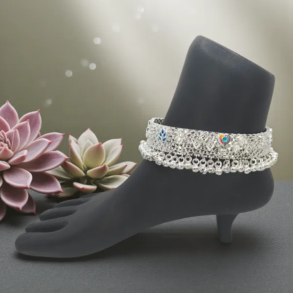 German_Silver_Anklet_|_Payal_For_Women's_&_Girls_|_1_Pair