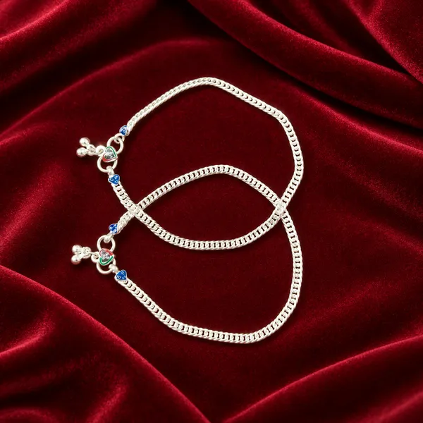 German_Silver_Chain_Anklet_|_Payal_For_Womens_&_Girls_|_1_Pair