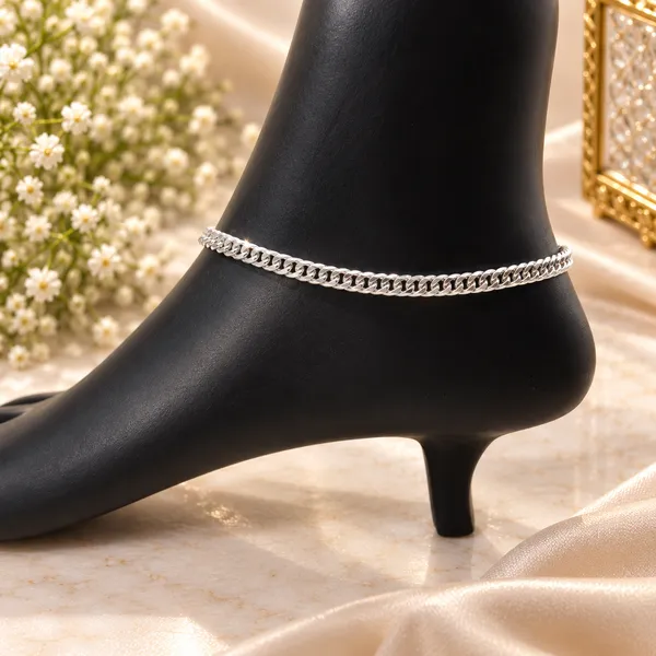 German_Silver_Chain_Anklet_|_Payal_For_Womens_&_Girls_|_1_Pair
