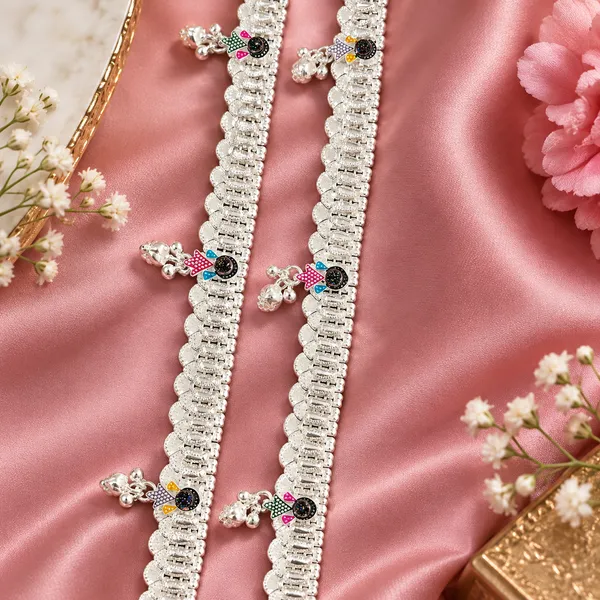German_Silver_Chain_Anklet_|_Payal_For_Womens_&_Girls_|_1_Pair