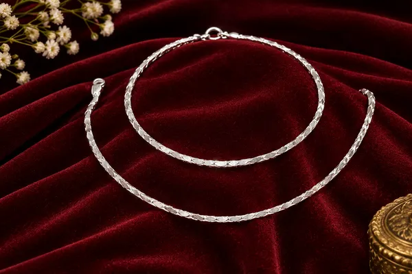 German_Silver_Chain_Anklet_|_Payal_For_Womens_&_Girls_|_1_Pair