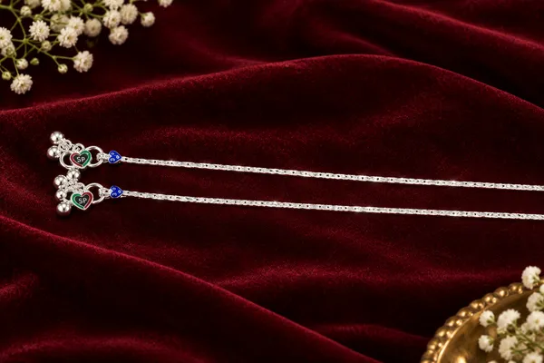 German_Silver_Chain_Anklet_|_Payal_For_Womens_&_Girls_|_1_Pair