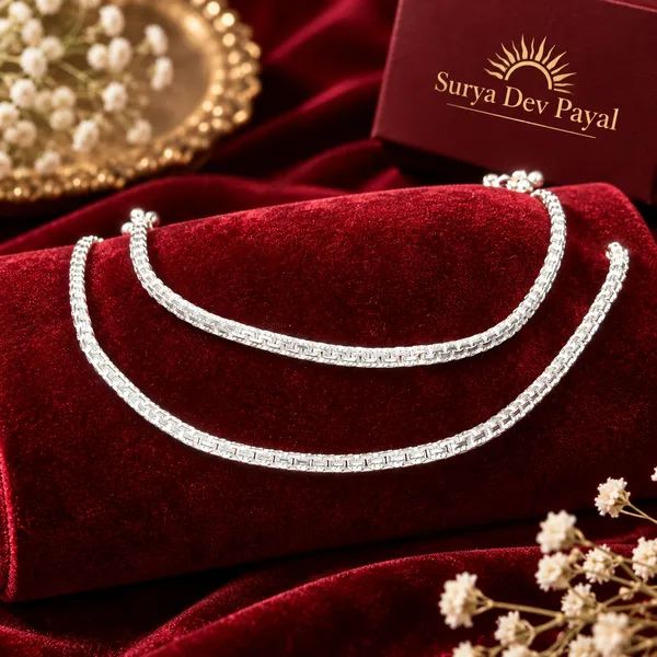 German_Silver_Chain_Anklet_|_Payal_For_Womens_&_Girls_|_1_Pair