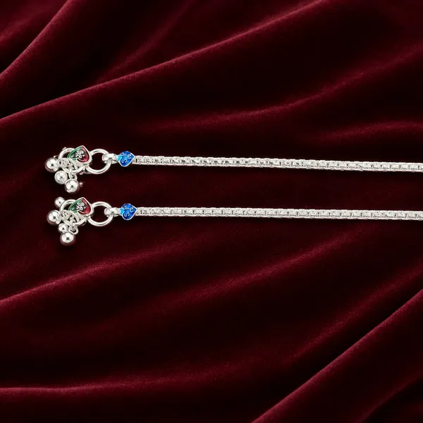 German_Silver_Chain_Anklet_|_Payal_For_Womens_&_Girls_|_1_Pair