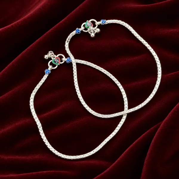 German_Silver_Chain_Anklet_|_Payal_For_Womens_&_Girls_|_1_Pair
