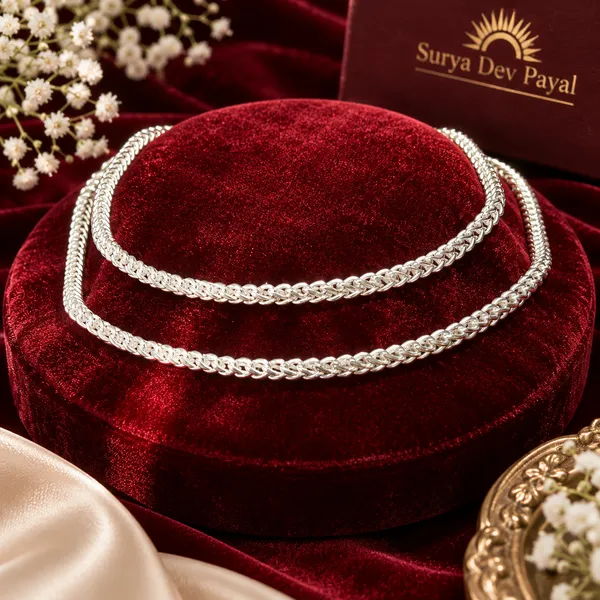German_Silver_Chain_Anklet_|_Payal_For_Womens_&_Girls_|_1_Pair