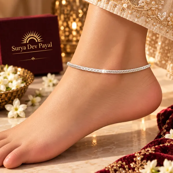 German_Silver_Chain_Anklet_|_Payal_For_Womens_&_Girls_|_1_Pair